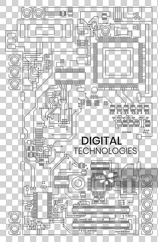 数字设备电路板图图片素材