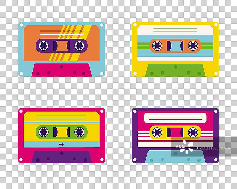 90年代复古磁带美学图片素材