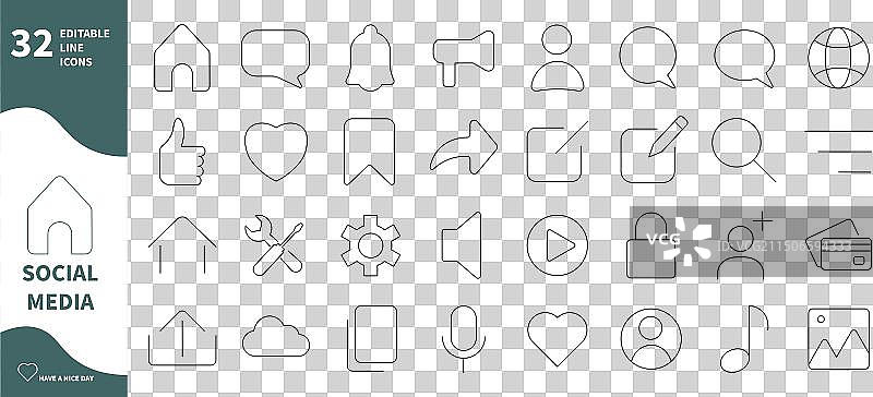 社交媒体图标图片素材