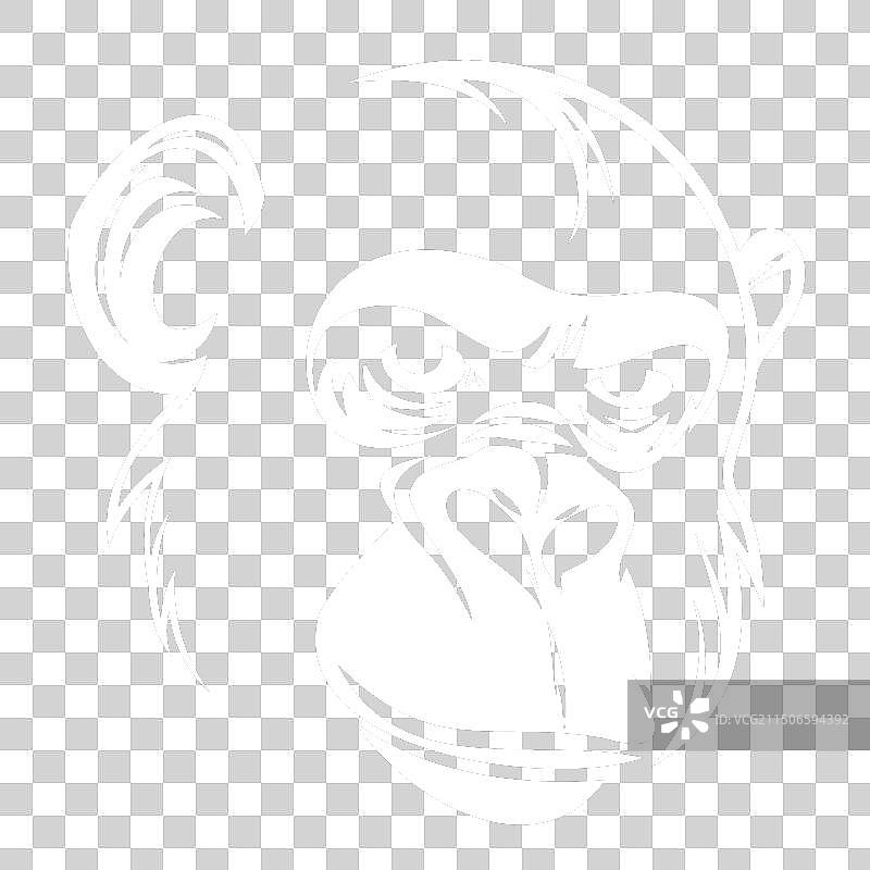 黑色卡通猴子图片素材