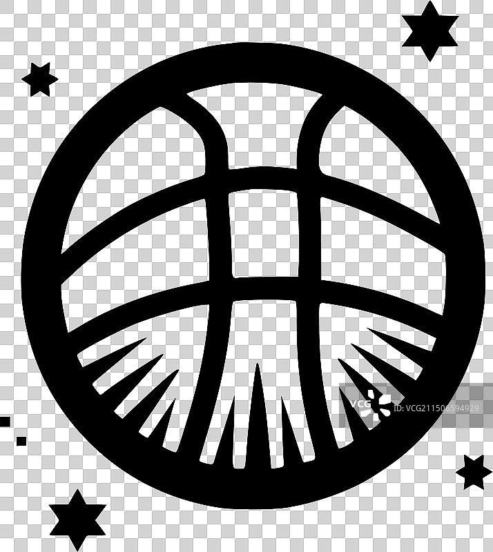 黑白篮球图片素材