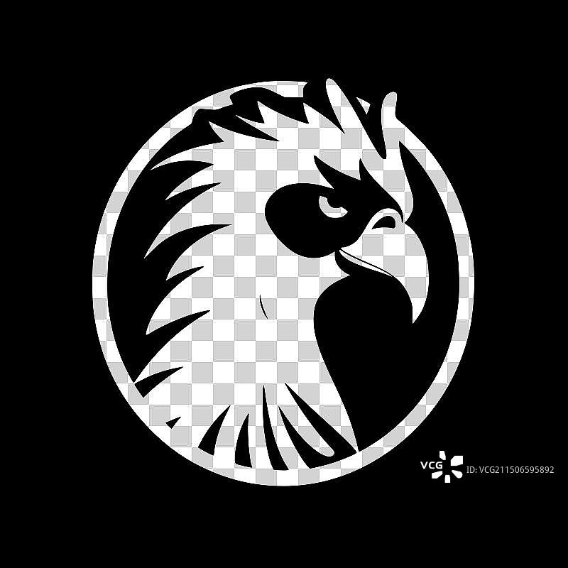 极简主义风格的葵花鹦鹉轮廓图片素材