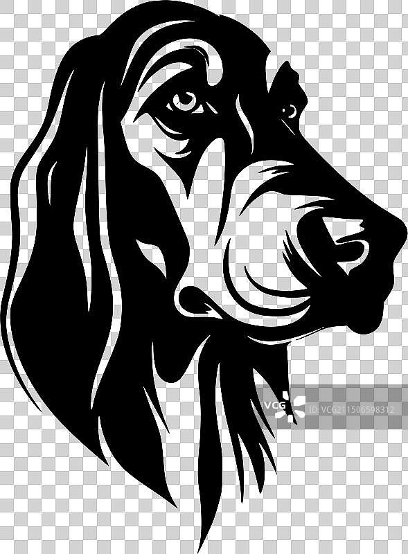 大丹犬极简剪影图片素材