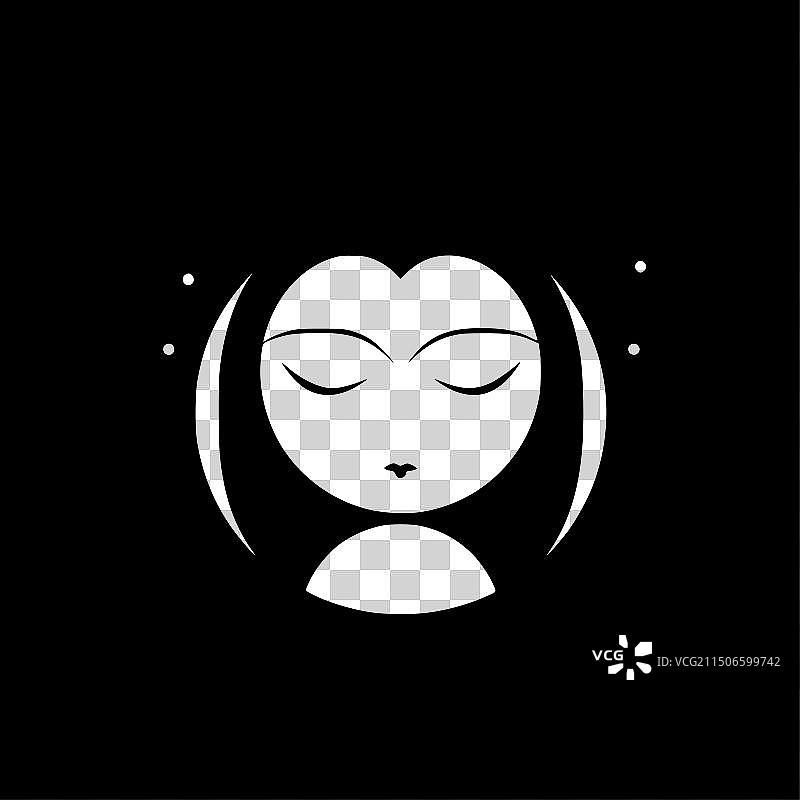 妈妈的极简剪影图片素材