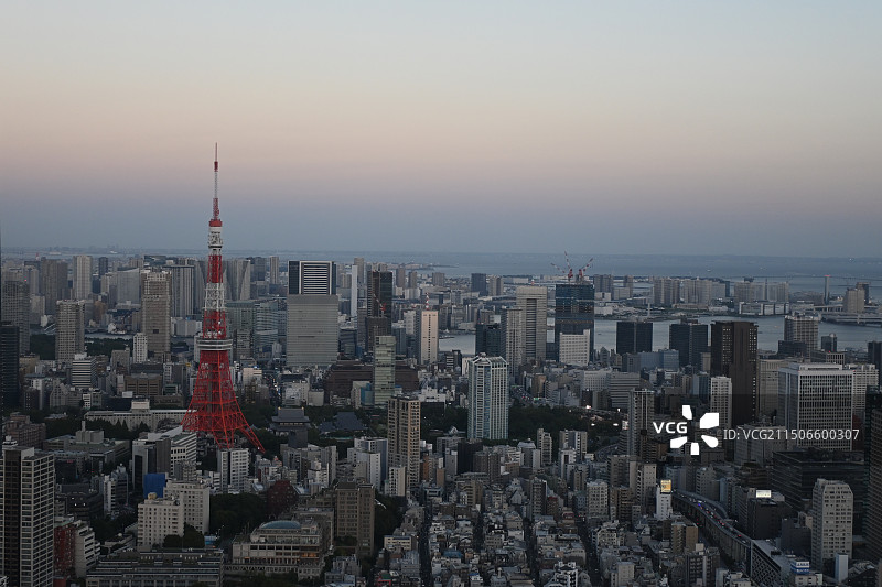 黄昏东京塔图片素材