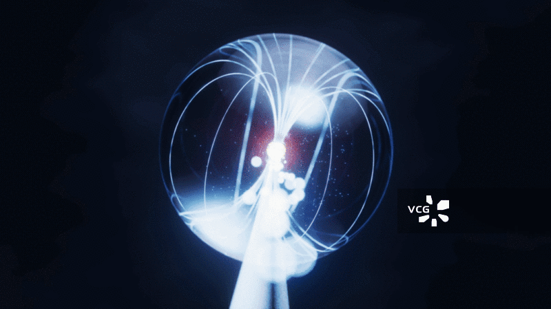 物理学微观量子纠缠概念三维渲染图片素材