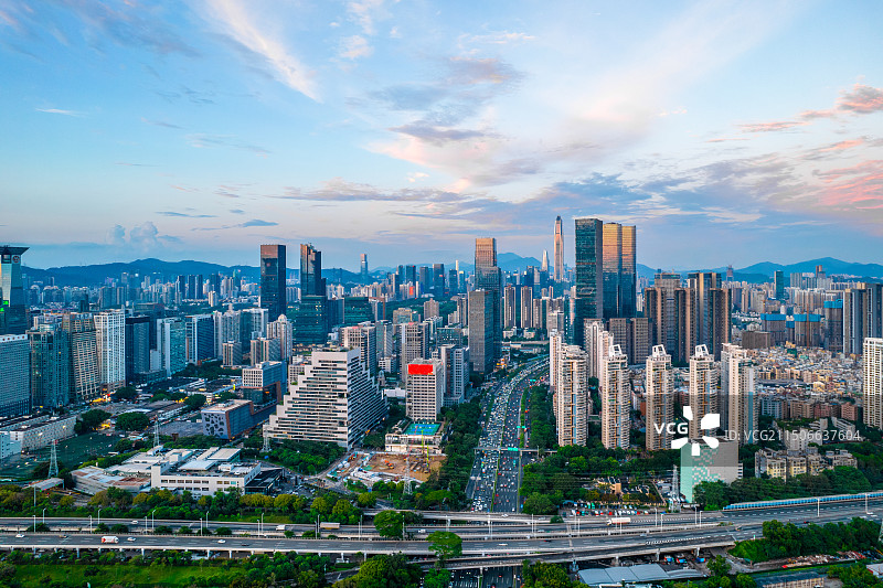 中国粤港澳大湾区广东省深圳市深圳湾风光图片素材