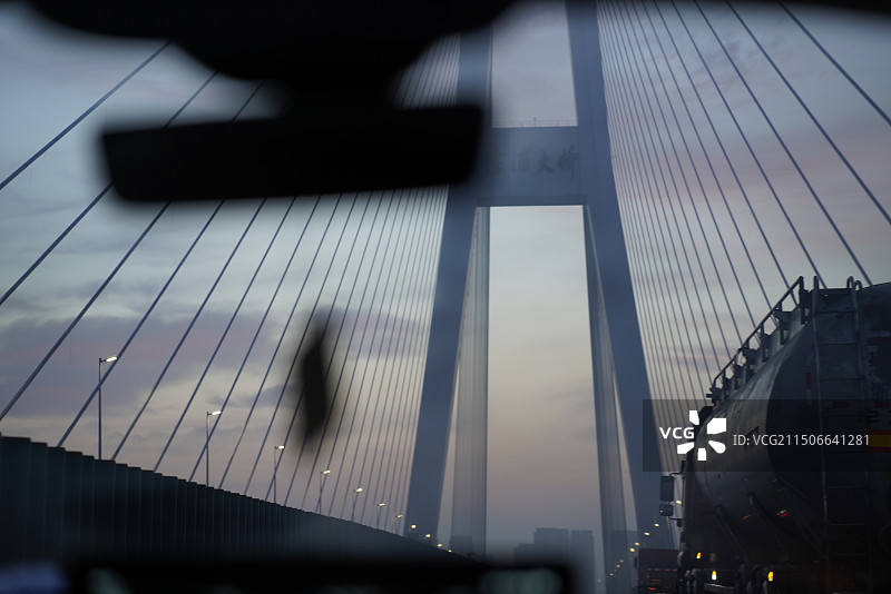 徐浦大桥朝霞图片素材
