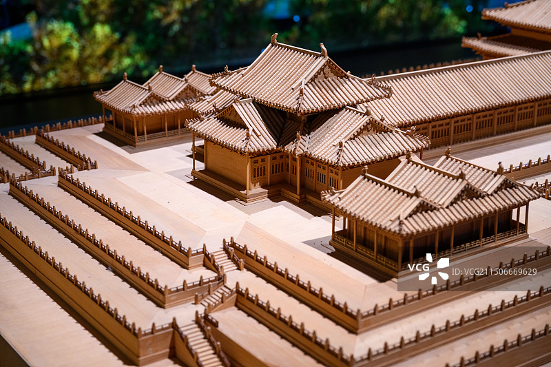 元大都大明殿模型，北京首都博物馆图片素材