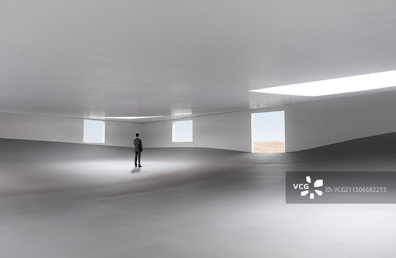 无限纯白空间图片素材