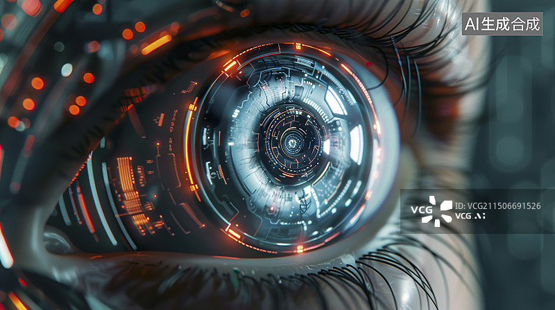 【AI数字艺术】眼球扫描和网络图片素材