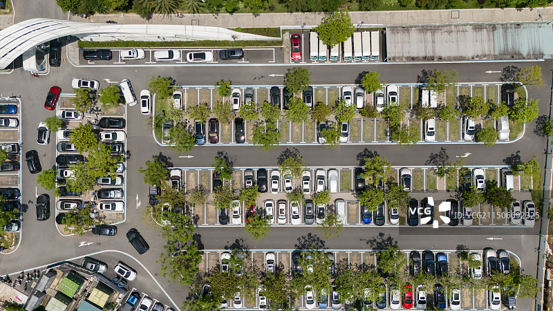 停车场航拍俯视图图片素材