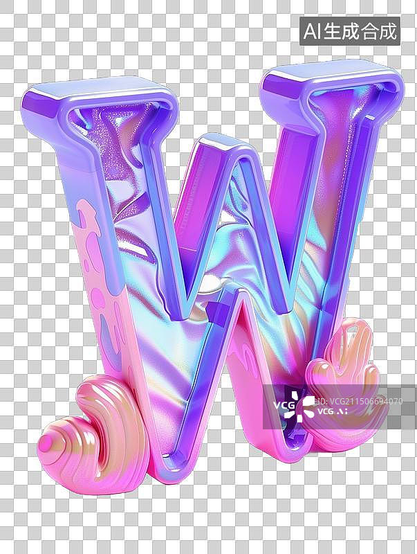 【AI数字艺术】字母W图片素材