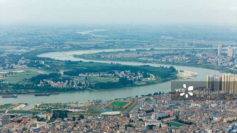 仙桃城区航拍图片素材