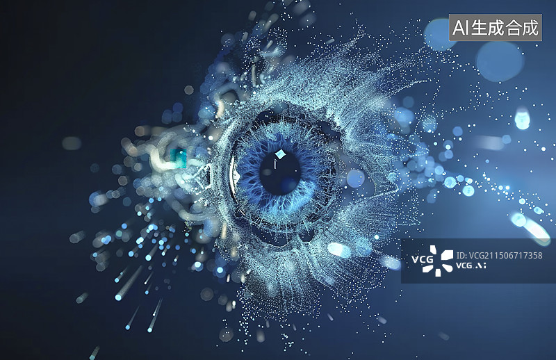 【AI数字艺术】眼球扫描和网络图片素材