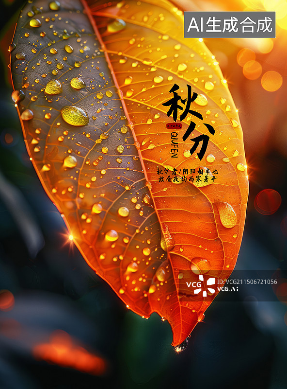 【AI数字艺术】秋分节气海报图片素材