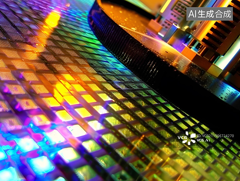 【AI数字艺术】彩色电子发光二级管图片素材