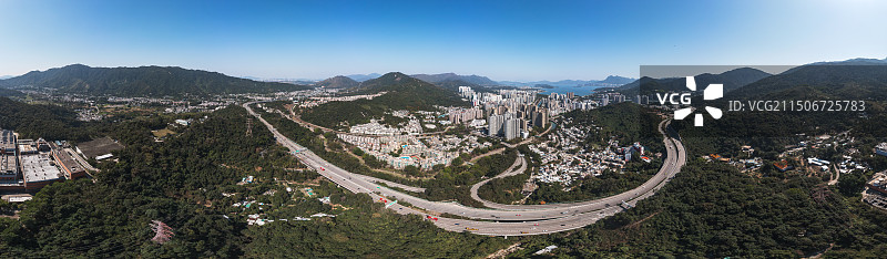 香港大埔区太和全景图片素材