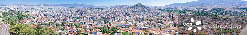 雅典市区全景图图片素材