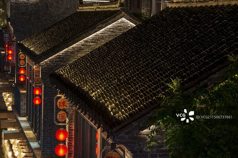 江苏盐城：伍佑珠溪古镇风光图片素材