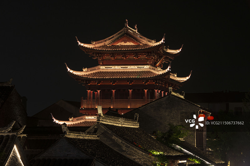 江苏盐城：伍佑珠溪古镇风光图片素材