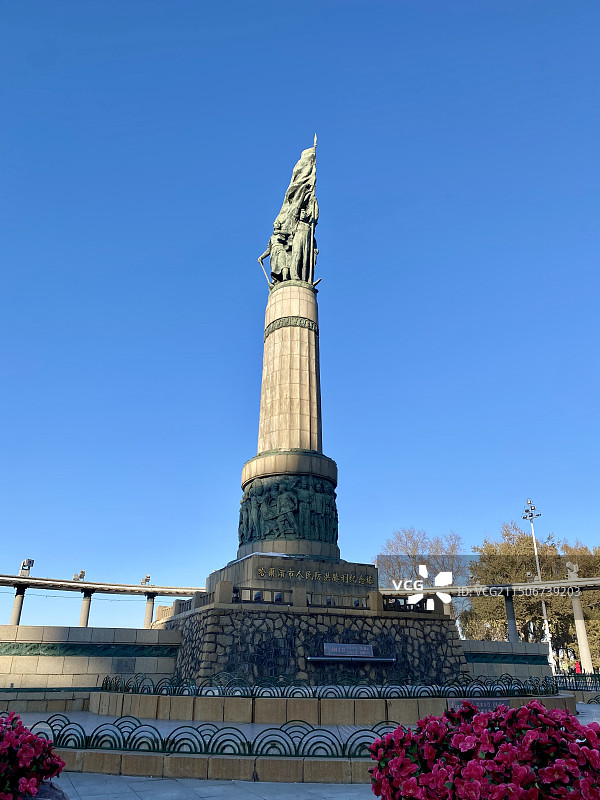 防洪纪念塔图片素材