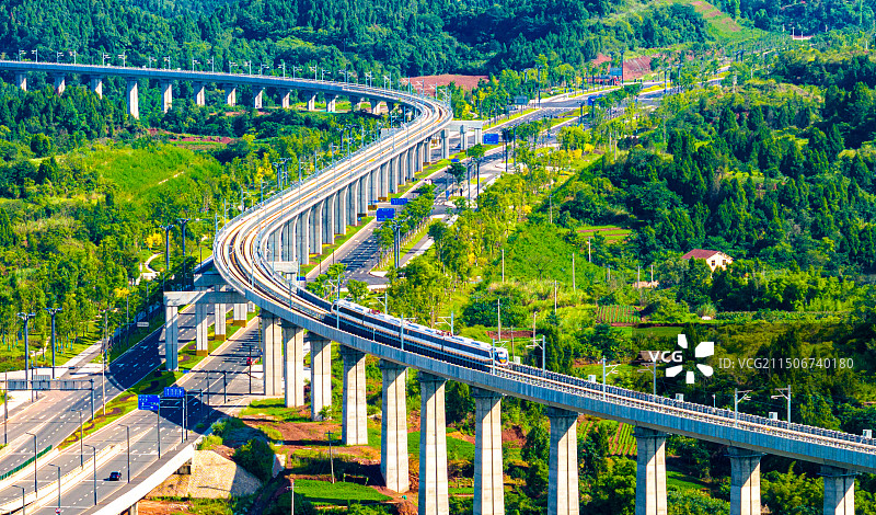 四川成都轨道交通资阳线（S3线）图片素材