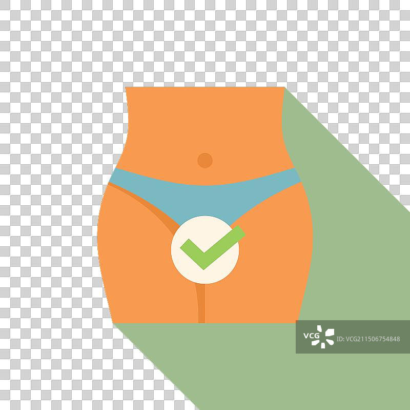 平坦腹部的简化图图片素材