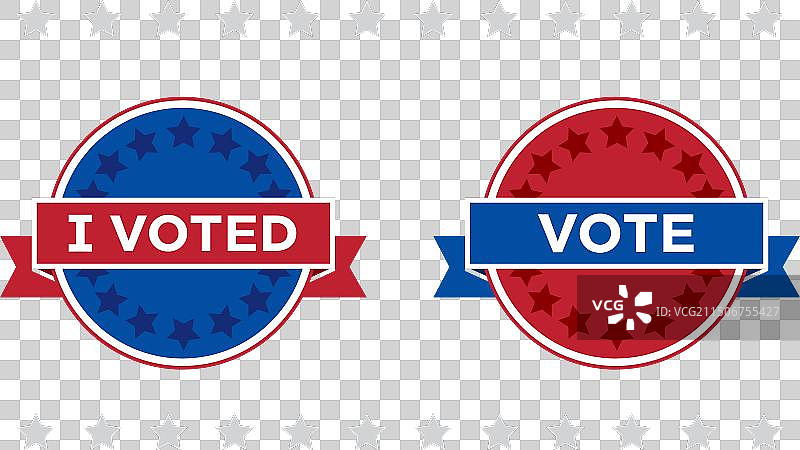 选举投票徽章图片素材