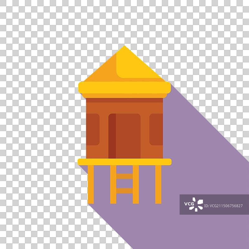 扁平风格的经典水塔图片素材