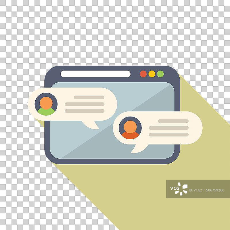 带有消息气泡的在线聊天图片素材