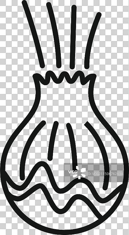 黑白线条灯泡图片素材