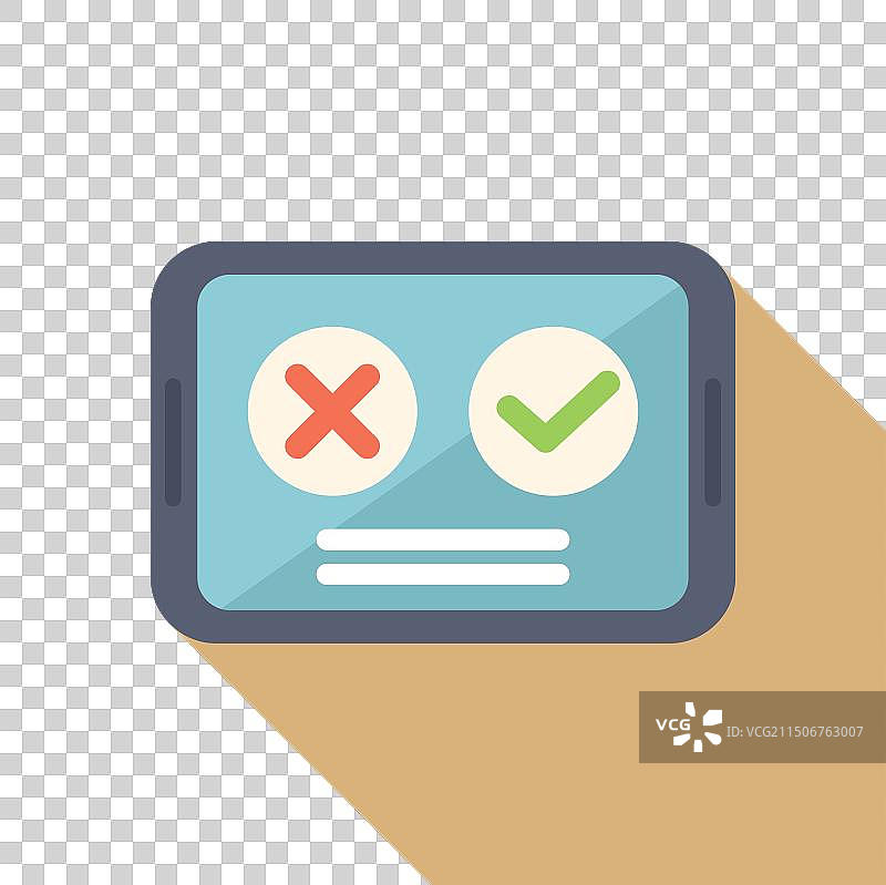 平板电脑上的扁平风格投票概念图片素材