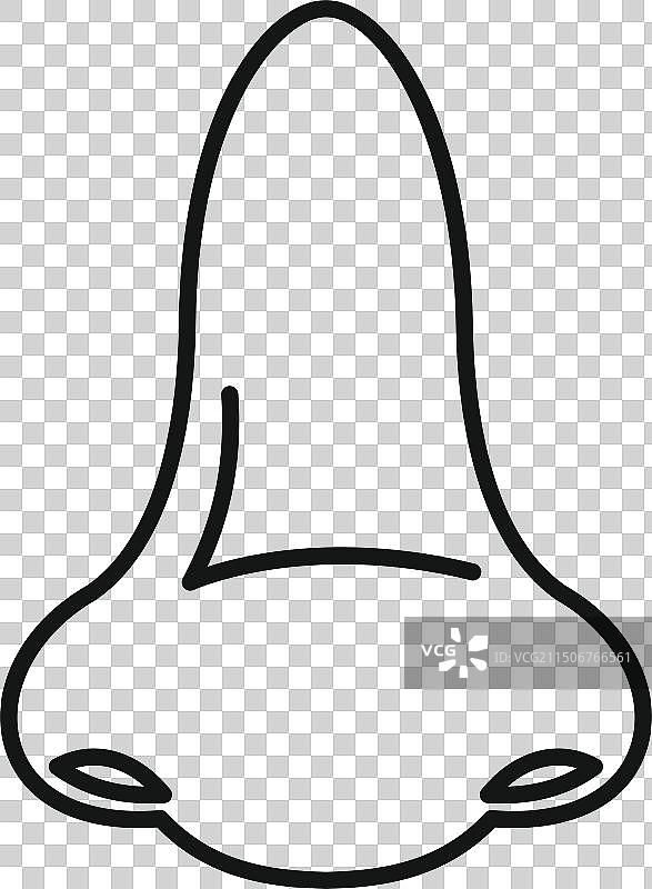 简约线条卡通鼻子图片素材