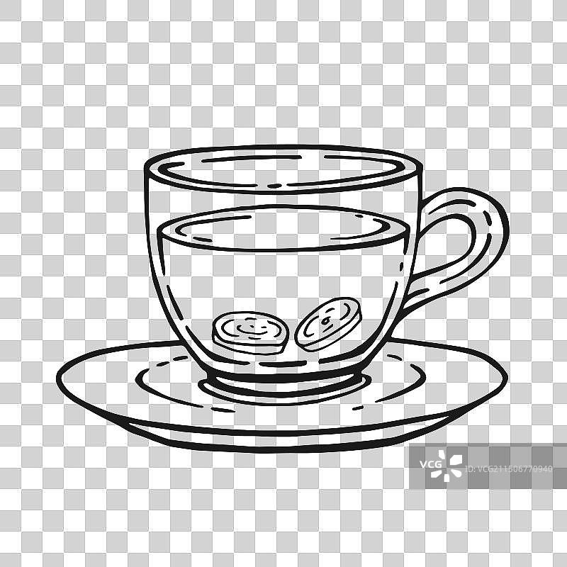 手绘姜茶图片素材