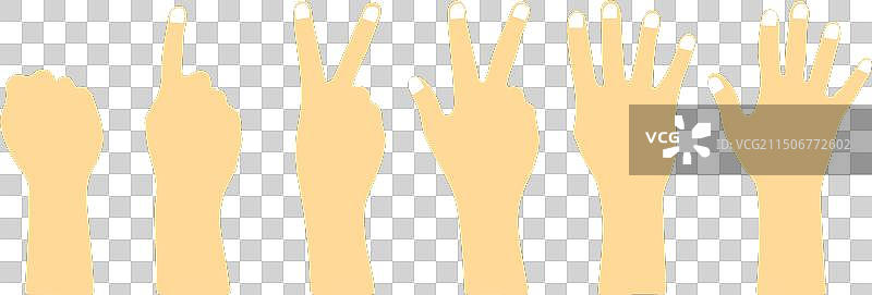 数字手势图片素材