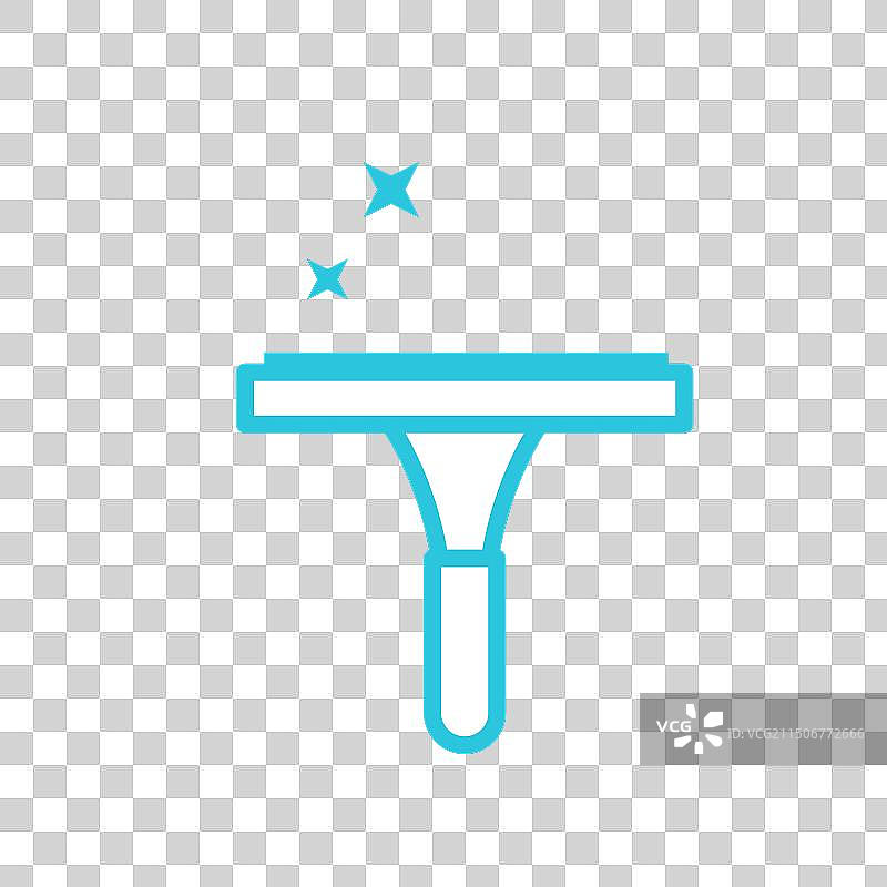 白色背景上的玻璃清洁剂图标图片素材