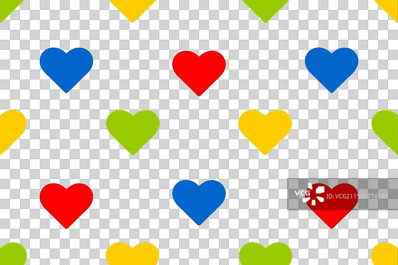 彩色爱心图案图片素材