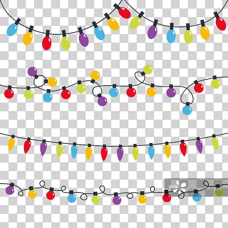 圣诞彩灯套装图片素材