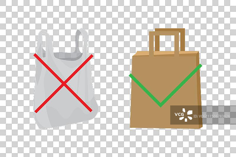 拒绝塑料袋，自带纺织袋图片素材