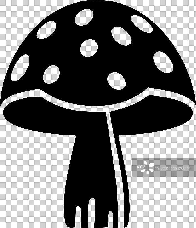 蘑菇简约剪影图片素材