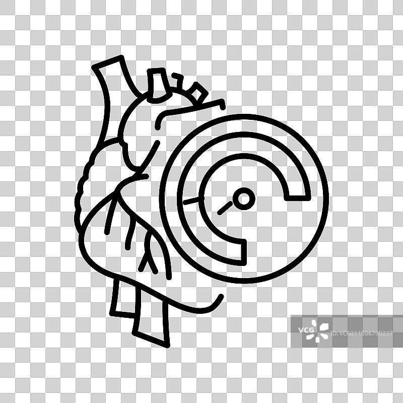 动脉高血压黑色图标图片素材