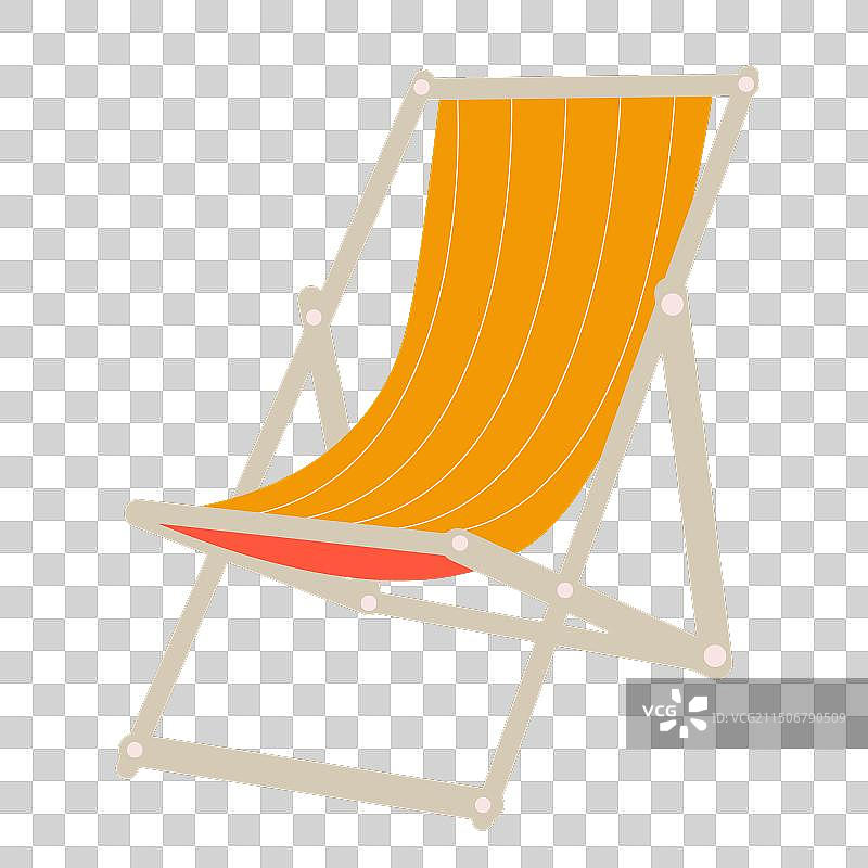 带木制躺椅的度假图标图片素材