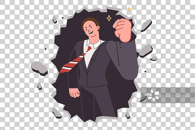 商人打破成功壁垒图片素材