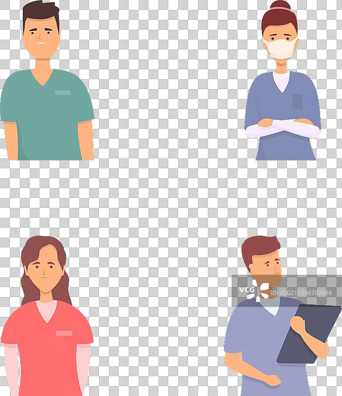 医生角色图标卡通团队图片素材