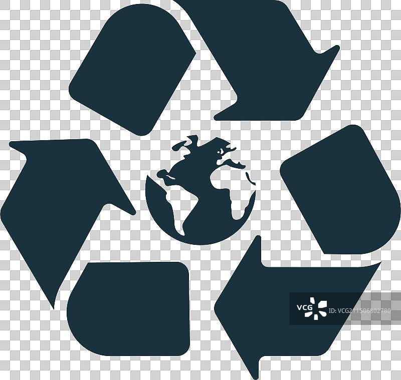 单色简约社交回收图标图片素材