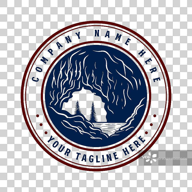 复古洞穴徽章图片素材