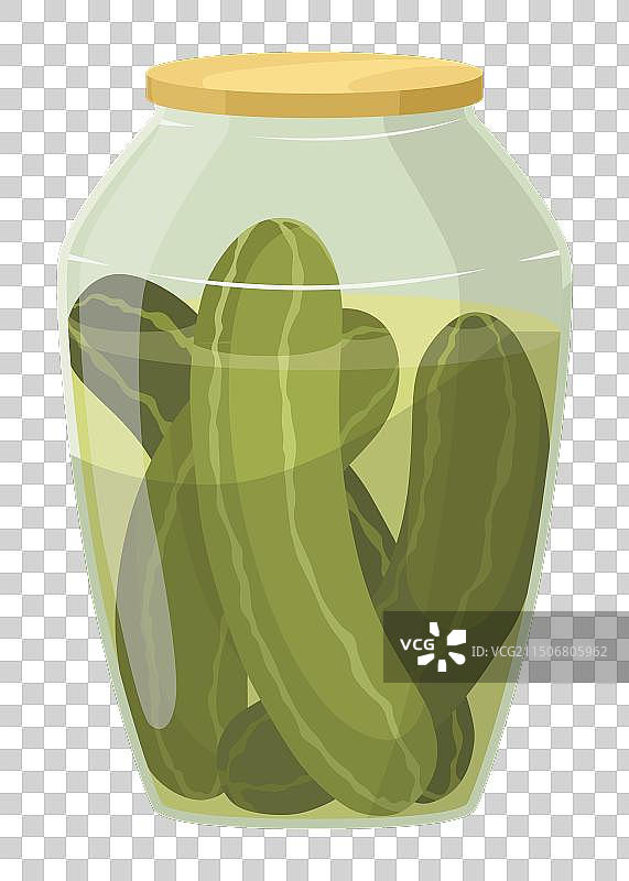 自制腌黄瓜插画图片素材