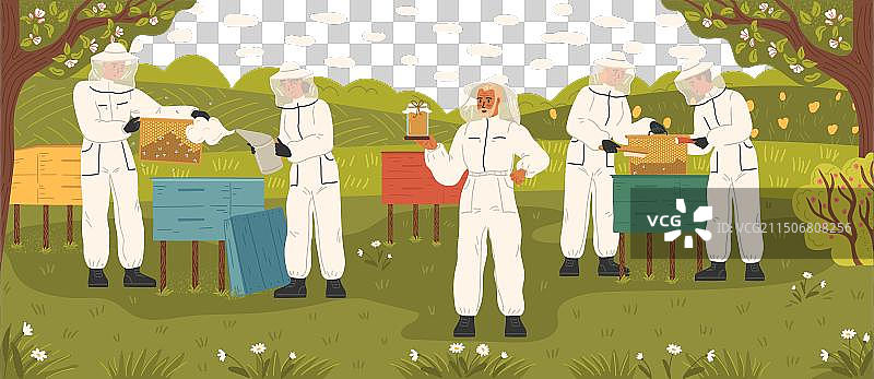 乡村景观养蜂场图片素材