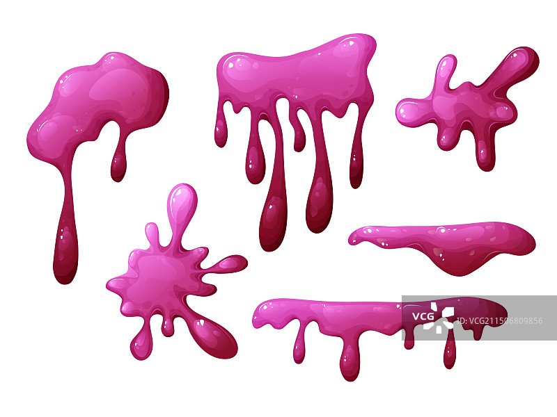 卡通黏液彩色滴落图片素材